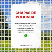 CHAPA POLIONDA 2,00 X 1,30 MTS 2,0MM - 400 GRS